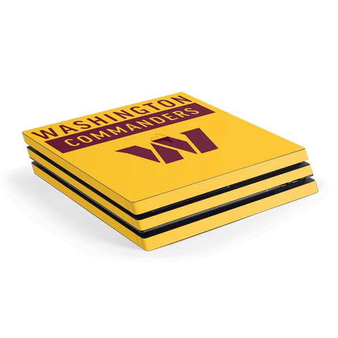 NFL Washington Commanders Yellow PS4 Pro Console Skin